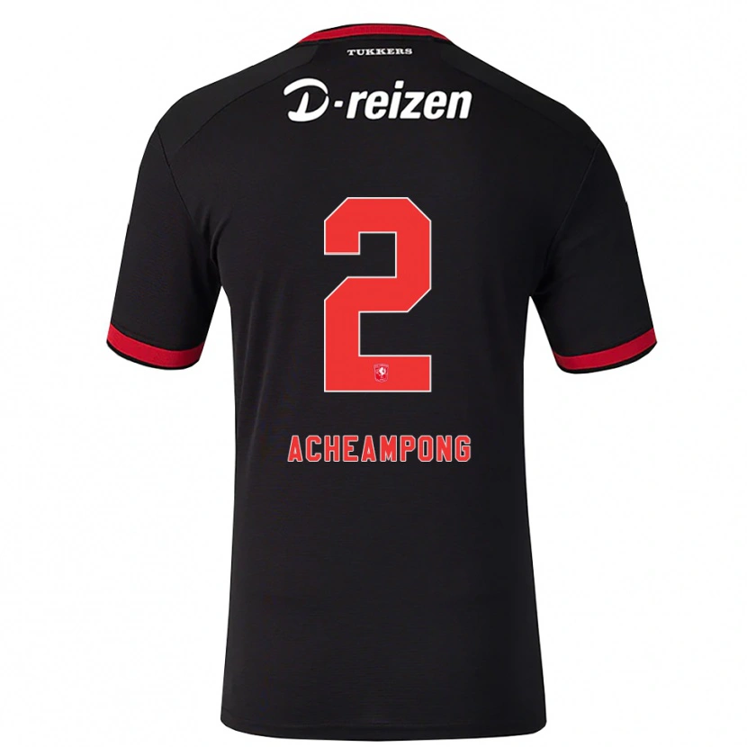 Danxen Män Sage Acheampong #2 Röd Vit Svart Bortatröja Matchtröjor 2026/27 Tröjor T-Tröja