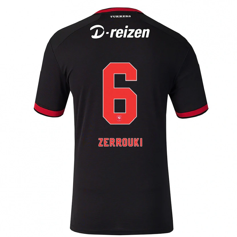 Danxen Män Ramiz Zerrouki #6 Röd Vit Svart Bortatröja Matchtröjor 2026/27 Tröjor T-Tröja