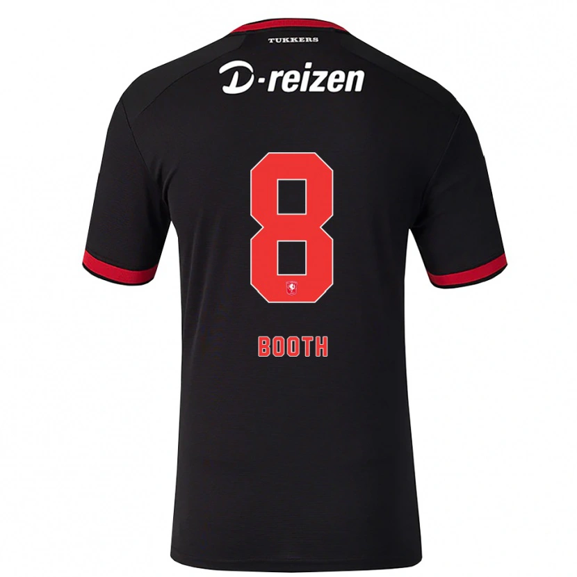Danxen Män Taylor Booth #8 Röd Vit Svart Bortatröja Matchtröjor 2026/27 Tröjor T-Tröja