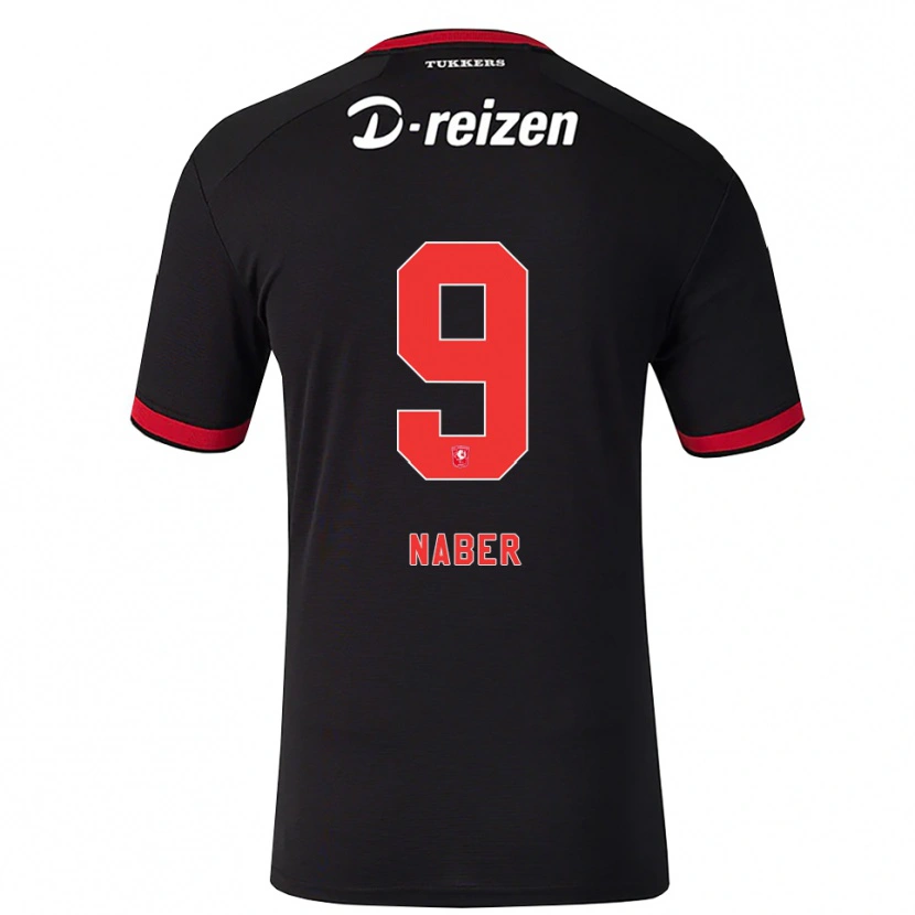 Danxen Män Daeley Naber #9 Röd Vit Svart Bortatröja Matchtröjor 2026/27 Tröjor T-Tröja