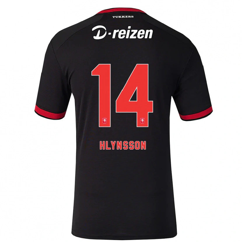 Danxen Män Kristian Hlynsson #14 Röd Vit Svart Bortatröja Matchtröjor 2026/27 Tröjor T-Tröja