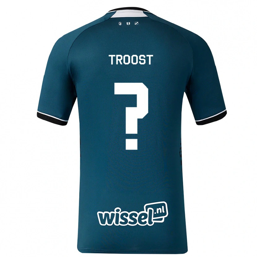 Danxen Män Fabian Troost #0 Mörk Skiffergrå Vit Bortatröja Matchtröjor 2026/27 Tröjor T-Tröja