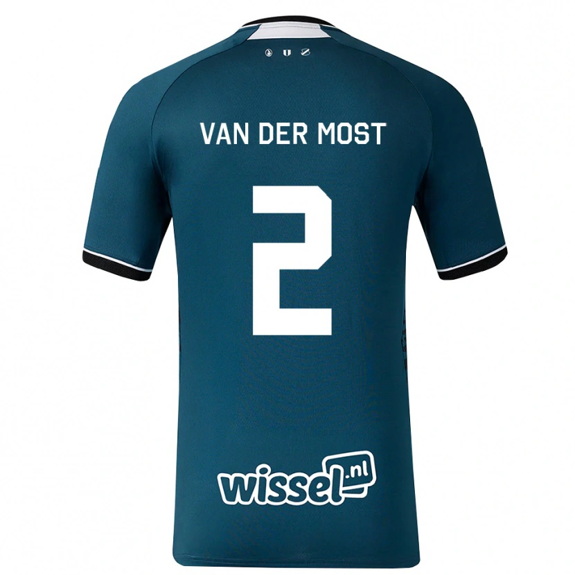 Danxen Män Liza Van Der Most #2 Mörk Skiffergrå Vit Bortatröja Matchtröjor 2026/27 Tröjor T-Tröja