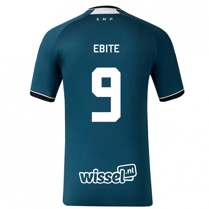 Danxen Män Shedrach Ebite #9 Mörk Skiffergrå Vit Bortatröja Matchtröjor 2026/27 Tröjor T-Tröja