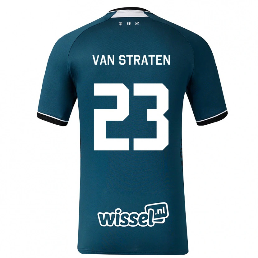 Danxen Män Dieke Van Straten #23 Mörk Skiffergrå Vit Bortatröja Matchtröjor 2026/27 Tröjor T-Tröja