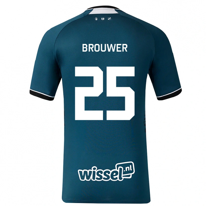Danxen Män Michael Brouwer #25 Mörk Skiffergrå Vit Bortatröja Matchtröjor 2026/27 Tröjor T-Tröja