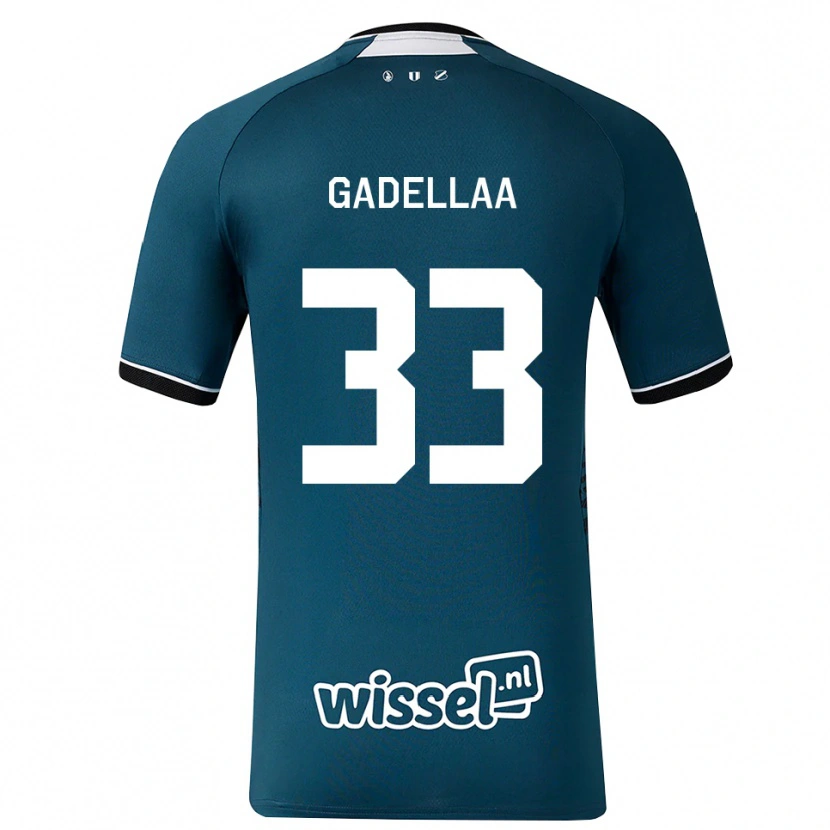 Danxen Män Kevin Gadellaa #33 Mörk Skiffergrå Vit Bortatröja Matchtröjor 2026/27 Tröjor T-Tröja