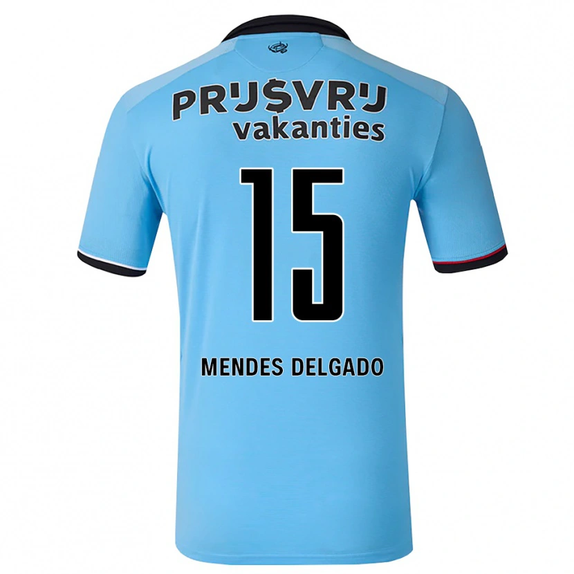 Danxen Män Jayden Mendes Delgado #15 Djup Himmelsblå Svart Röd Bortatröja Matchtröjor 2026/27 Tröjor T-Tröja