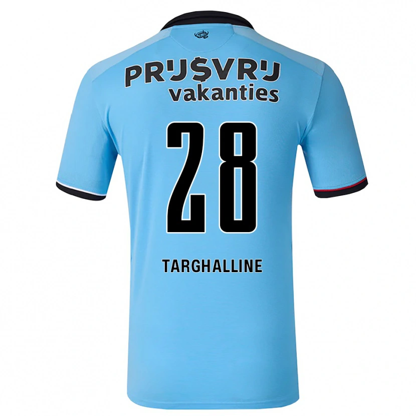 Danxen Män Oussama Targhalline #28 Djup Himmelsblå Svart Röd Bortatröja Matchtröjor 2026/27 Tröjor T-Tröja