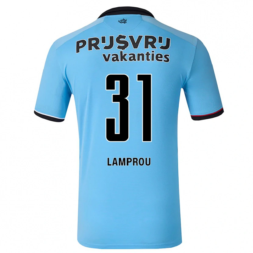 Danxen Män Kostas Lamprou #31 Djup Himmelsblå Svart Röd Bortatröja Matchtröjor 2026/27 Tröjor T-Tröja
