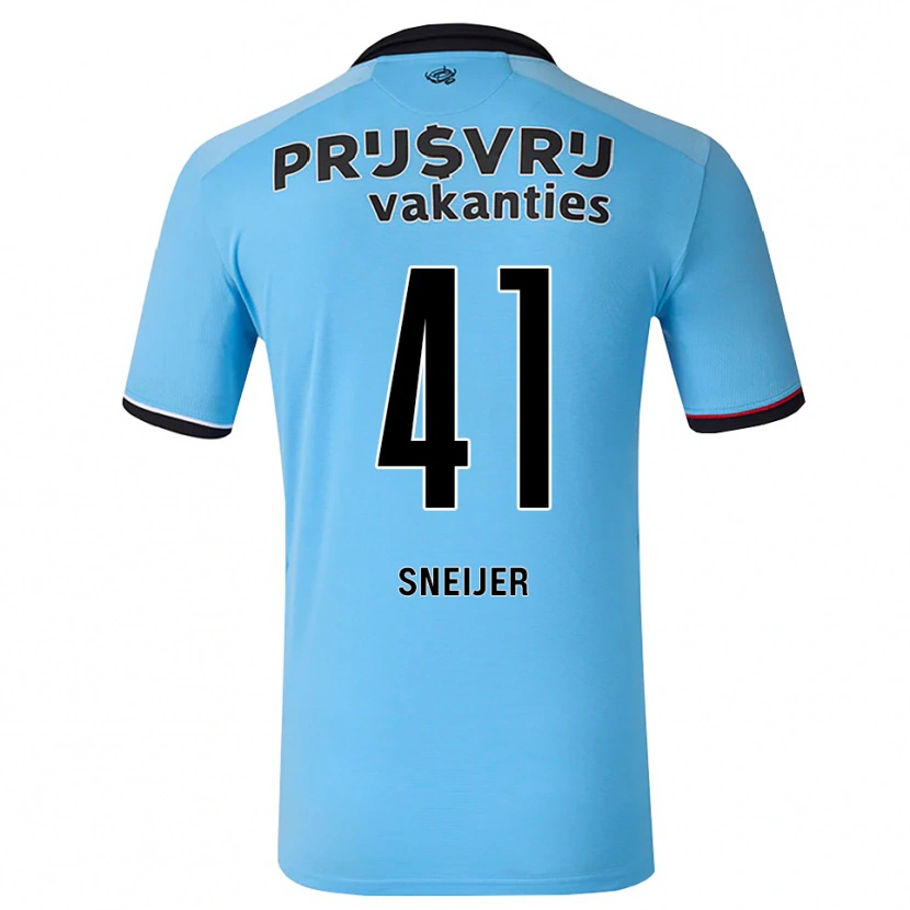 Danxen Män Zino Sneijer #41 Djup Himmelsblå Svart Röd Bortatröja Matchtröjor 2026/27 Tröjor T-Tröja