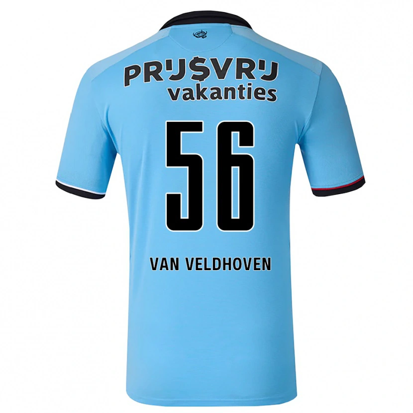 Danxen Män Kars Van Veldhoven #56 Djup Himmelsblå Svart Röd Bortatröja Matchtröjor 2026/27 Tröjor T-Tröja
