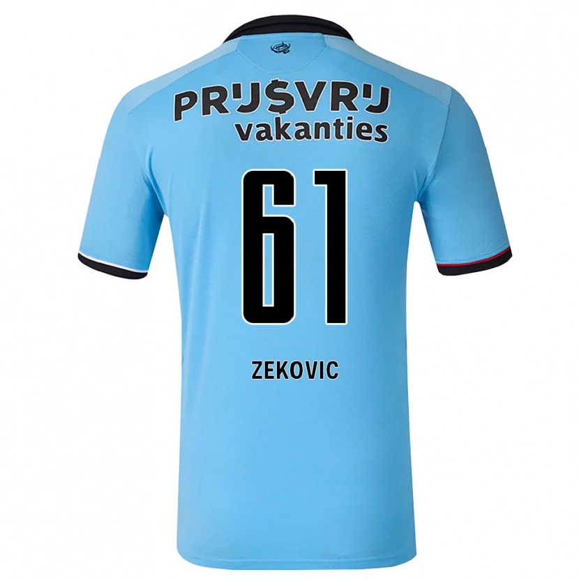 Danxen Män Aleks Zekovic #61 Djup Himmelsblå Svart Röd Bortatröja Matchtröjor 2026/27 Tröjor T-Tröja