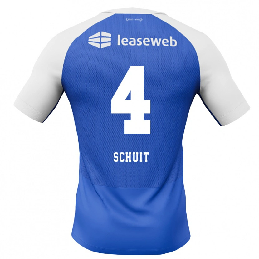 Danxen Män Henk Schuit #4 Kornblå Röd Vit Bortatröja Matchtröjor 2026/27 Tröjor T-Tröja