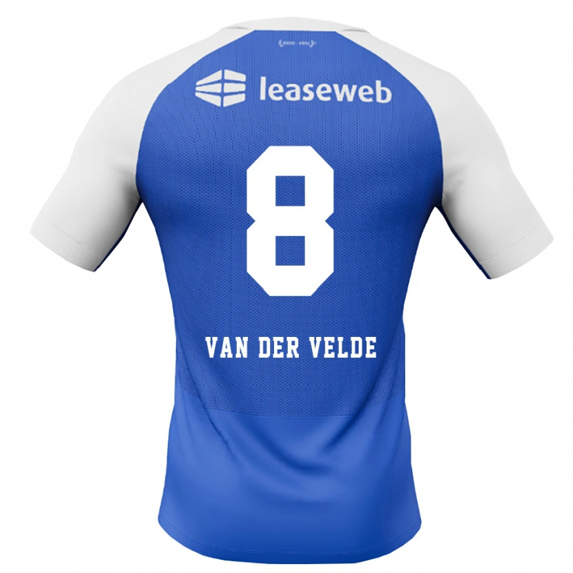 Danxen Män Yordi Van Der Velde #8 Kornblå Röd Vit Bortatröja Matchtröjor 2026/27 Tröjor T-Tröja