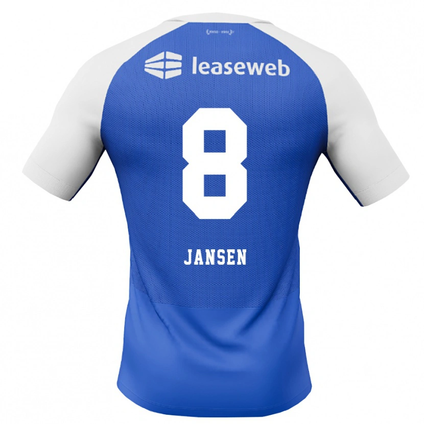 Danxen Män Jim Jansen #8 Kornblå Röd Vit Bortatröja Matchtröjor 2026/27 Tröjor T-Tröja