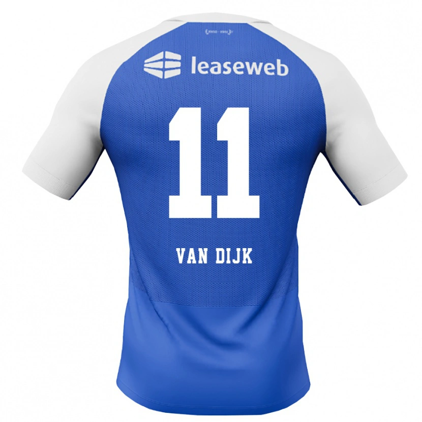 Danxen Män Merijn Van Dijk #11 Kornblå Röd Vit Bortatröja Matchtröjor 2026/27 Tröjor T-Tröja