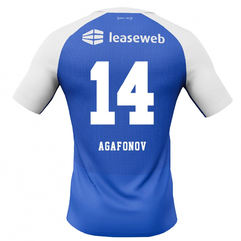 Danxen Män Anton Agafonov #14 Kornblå Röd Vit Bortatröja Matchtröjor 2026/27 Tröjor T-Tröja