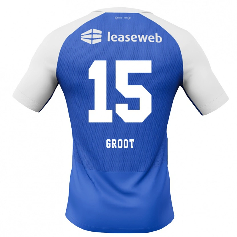 Danxen Män Pleun Groot #15 Kornblå Röd Vit Bortatröja Matchtröjor 2026/27 Tröjor T-Tröja