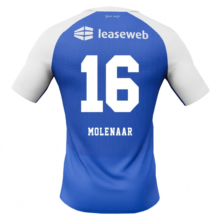 Danxen Män Finn Molenaar #16 Kornblå Röd Vit Bortatröja Matchtröjor 2026/27 Tröjor T-Tröja
