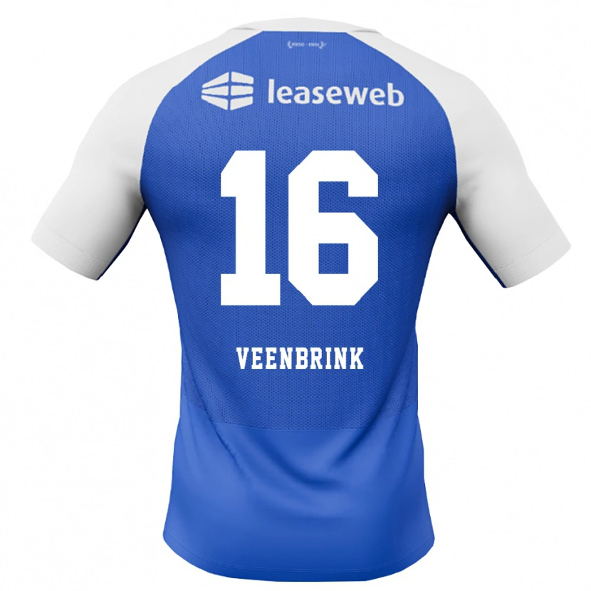 Danxen Män Jayden Veenbrink #16 Kornblå Röd Vit Bortatröja Matchtröjor 2026/27 Tröjor T-Tröja