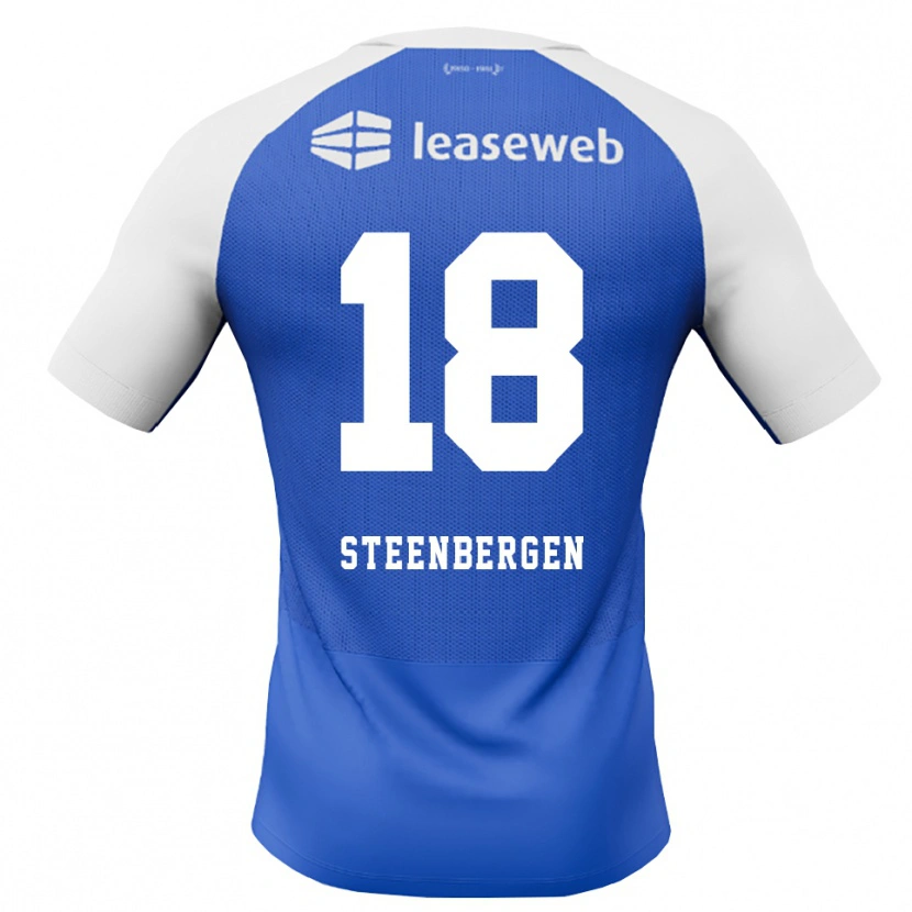 Danxen Män Thom Steenbergen #18 Kornblå Röd Vit Bortatröja Matchtröjor 2026/27 Tröjor T-Tröja