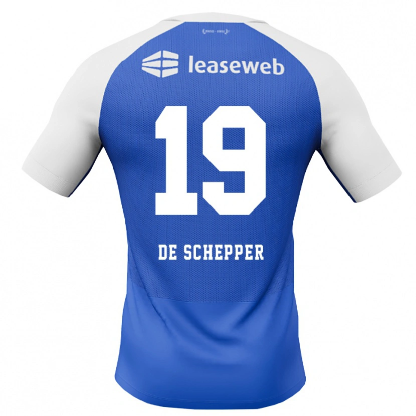 Danxen Män Dean Ijssel De Schepper #19 Kornblå Röd Vit Bortatröja Matchtröjor 2026/27 Tröjor T-Tröja