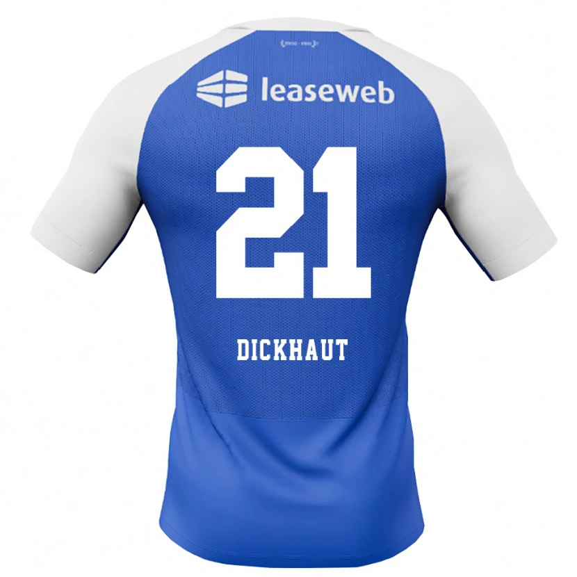 Danxen Män Damian Dickhaut #21 Kornblå Röd Vit Bortatröja Matchtröjor 2026/27 Tröjor T-Tröja