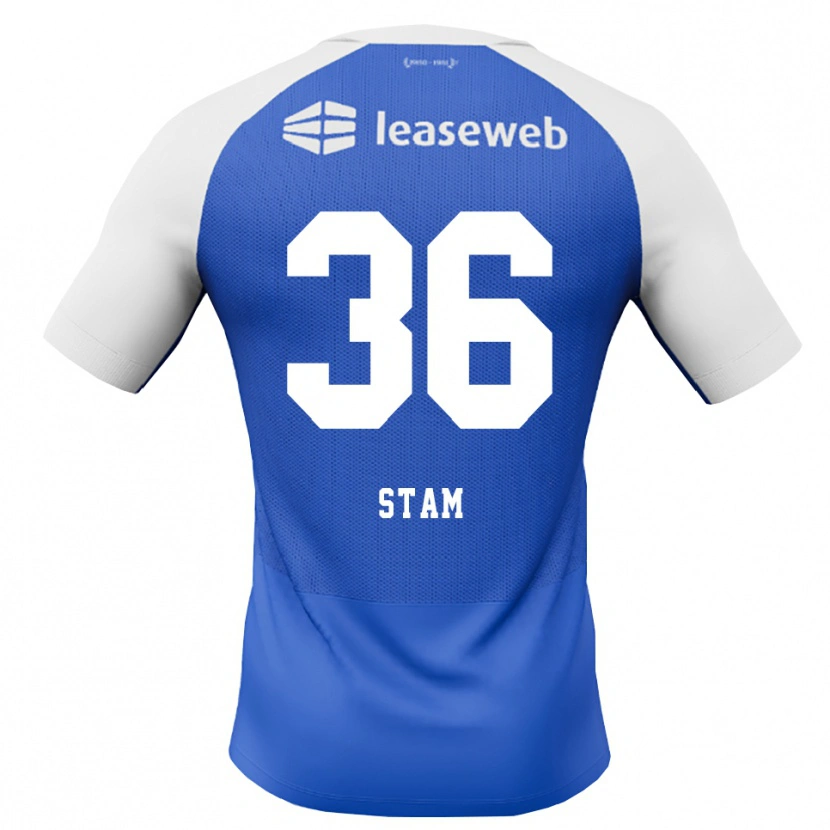 Danxen Män Finn Stam #36 Kornblå Röd Vit Bortatröja Matchtröjor 2026/27 Tröjor T-Tröja