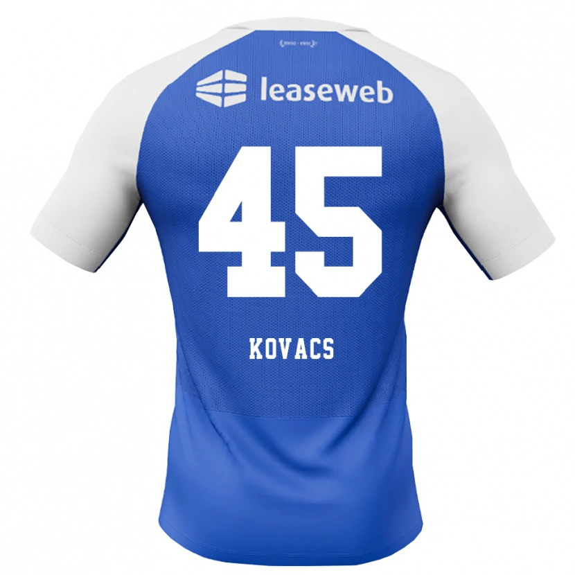 Danxen Män Bendegúz Kovács #45 Kornblå Röd Vit Bortatröja Matchtröjor 2026/27 Tröjor T-Tröja