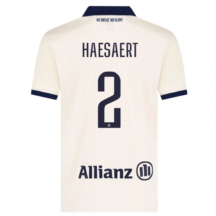 Danxen Män Mateo Haesaert #2 Beige Svart Bortatröja Matchtröjor 2026/27 Tröjor T-Tröja