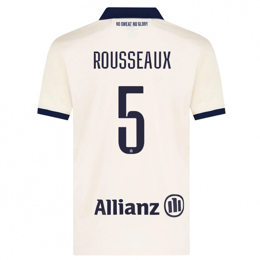 Danxen Män Luca Rousseaux #5 Beige Svart Bortatröja Matchtröjor 2026/27 Tröjor T-Tröja