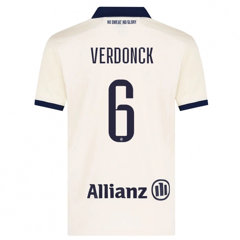 Danxen Män Saar Verdonck #6 Beige Svart Bortatröja Matchtröjor 2026/27 Tröjor T-Tröja