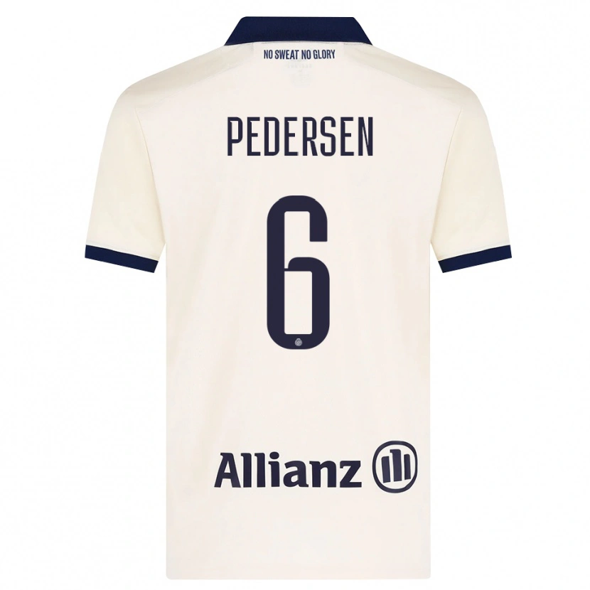 Danxen Män Lara Pedersen #6 Beige Svart Bortatröja Matchtröjor 2026/27 Tröjor T-Tröja