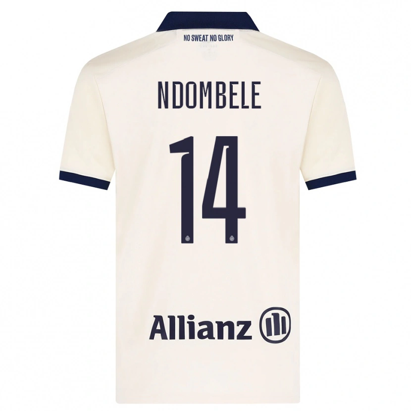 Danxen Män Don Ndombele #14 Beige Svart Bortatröja Matchtröjor 2026/27 Tröjor T-Tröja