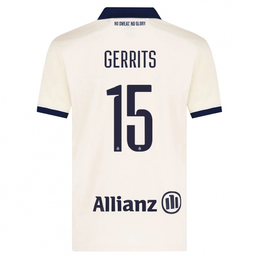 Danxen Män Melanie Gerrits #15 Beige Svart Bortatröja Matchtröjor 2026/27 Tröjor T-Tröja