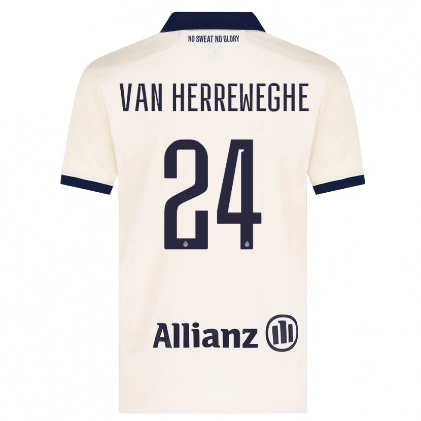 Danxen Män Febe Van Herreweghe #24 Beige Svart Bortatröja Matchtröjor 2026/27 Tröjor T-Tröja