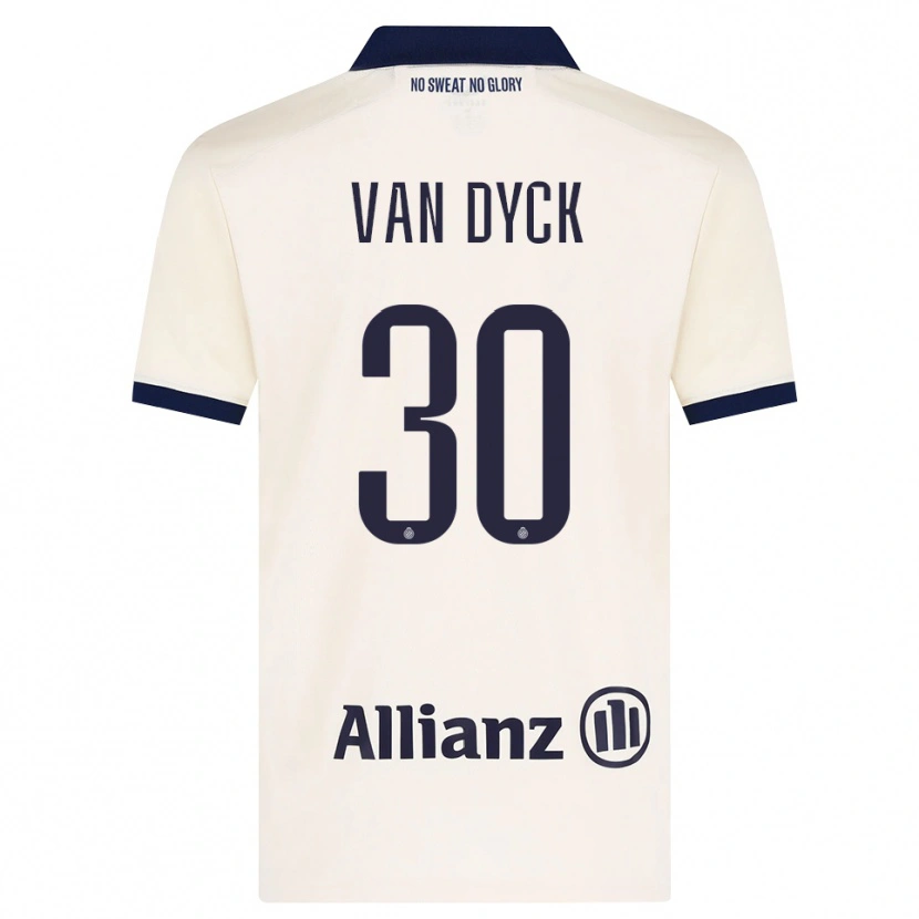 Danxen Män Nell Van Dyck #30 Beige Svart Bortatröja Matchtröjor 2026/27 Tröjor T-Tröja