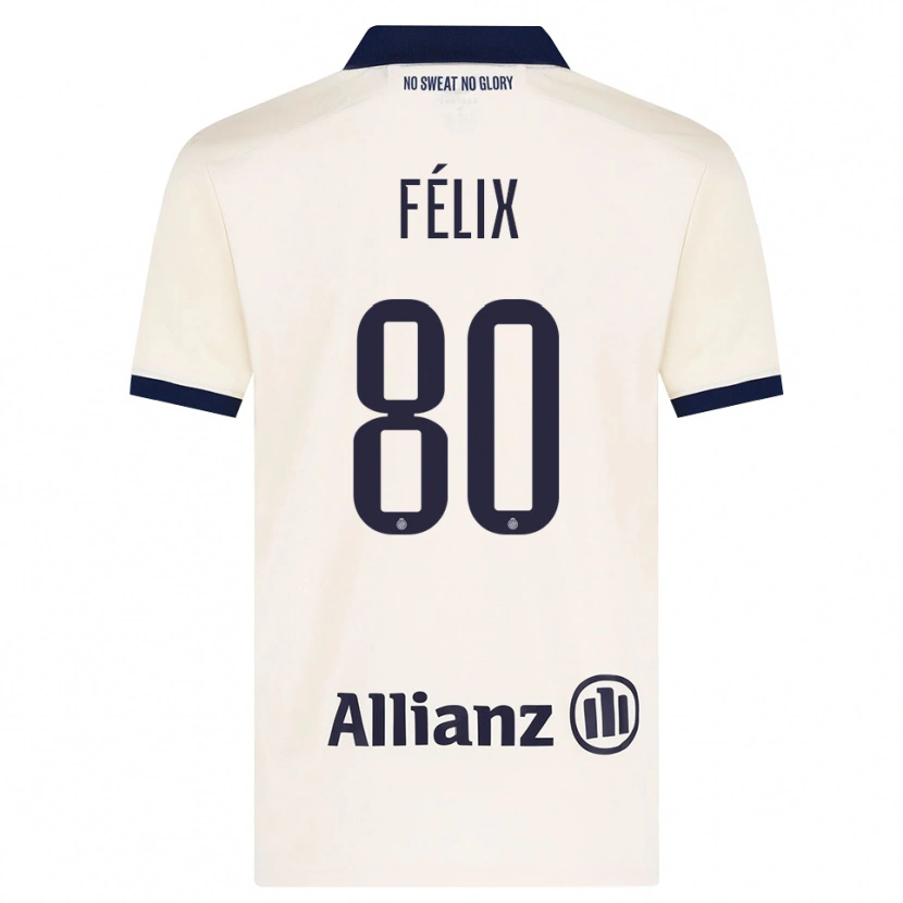 Danxen Män Félix Lemaréchal #80 Beige Svart Bortatröja Matchtröjor 2026/27 Tröjor T-Tröja
