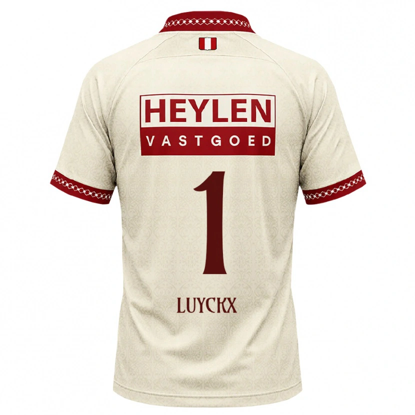 Danxen Män Vic Luyckx #1 Beige Röd Bortatröja Matchtröjor 2026/27 Tröjor T-Tröja