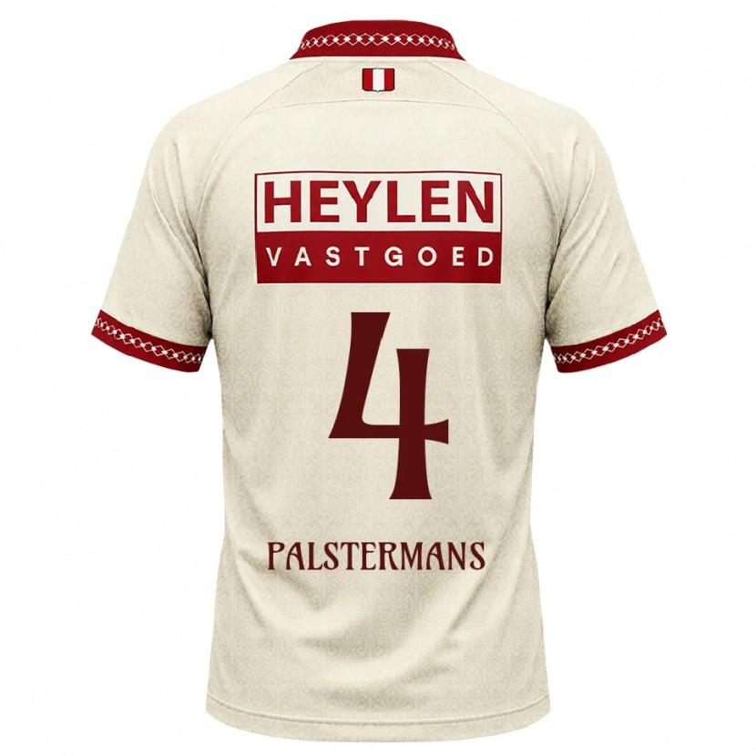 Danxen Män Jasper Palstermans #4 Beige Röd Bortatröja Matchtröjor 2026/27 Tröjor T-Tröja