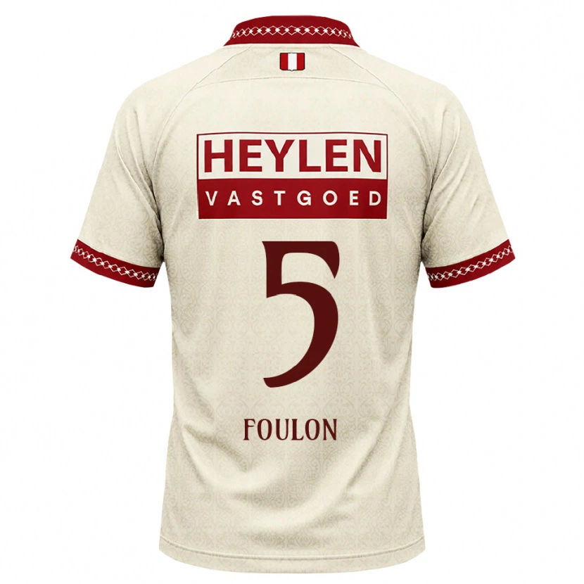 Danxen Män Daam Foulon #5 Beige Röd Bortatröja Matchtröjor 2026/27 Tröjor T-Tröja
