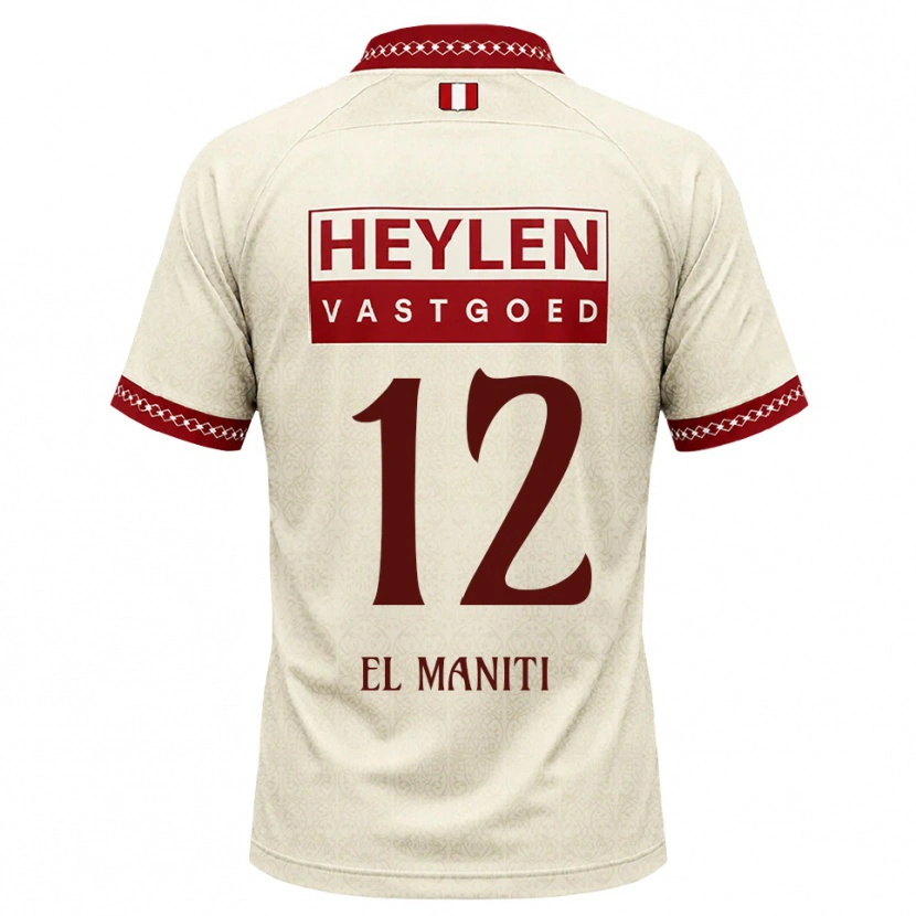 Danxen Män Naoufal El Maniti #12 Beige Röd Bortatröja Matchtröjor 2026/27 Tröjor T-Tröja