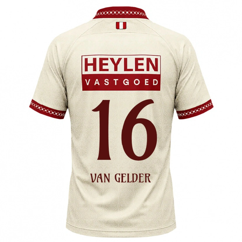 Danxen Män Louie Van Gelder #16 Beige Röd Bortatröja Matchtröjor 2026/27 Tröjor T-Tröja