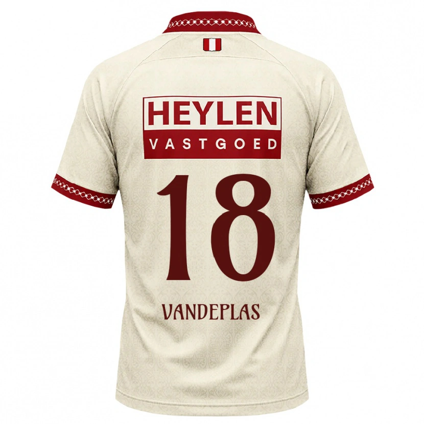 Danxen Män Gerard Vandeplas #18 Beige Röd Bortatröja Matchtröjor 2026/27 Tröjor T-Tröja
