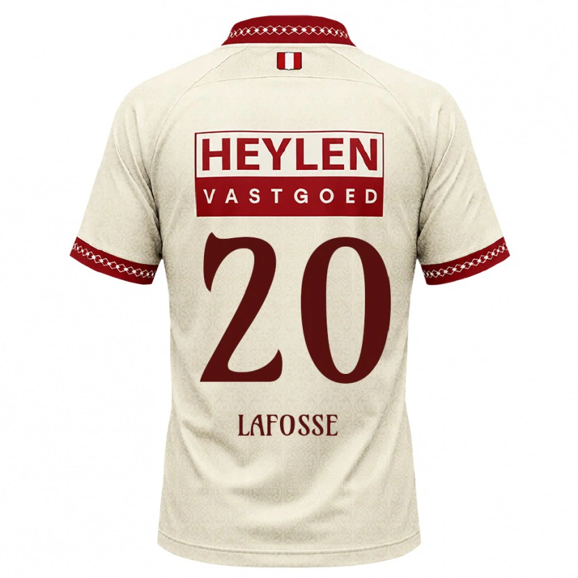 Danxen Män Jarne Lafosse #20 Beige Röd Bortatröja Matchtröjor 2026/27 Tröjor T-Tröja
