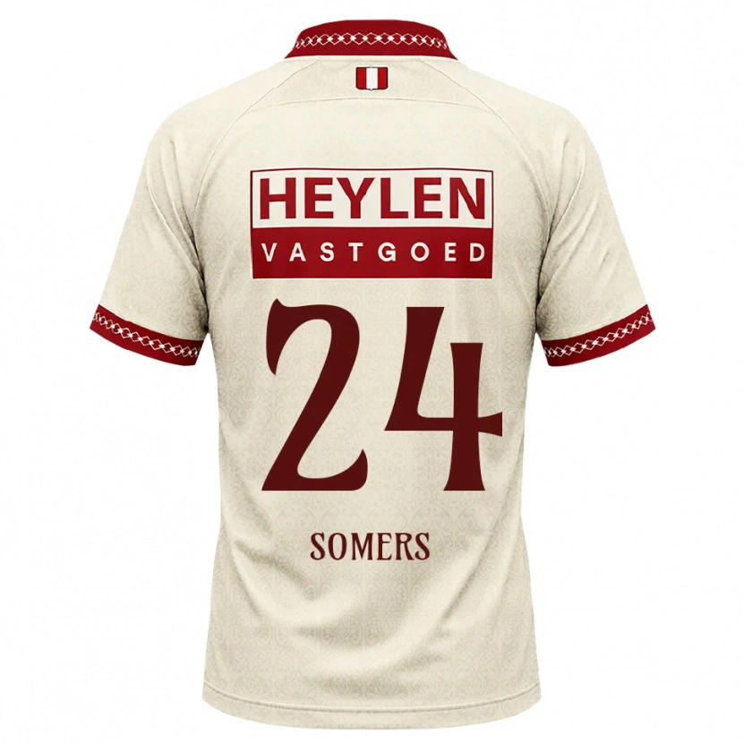 Danxen Män Thibo Somers #24 Beige Röd Bortatröja Matchtröjor 2026/27 Tröjor T-Tröja
