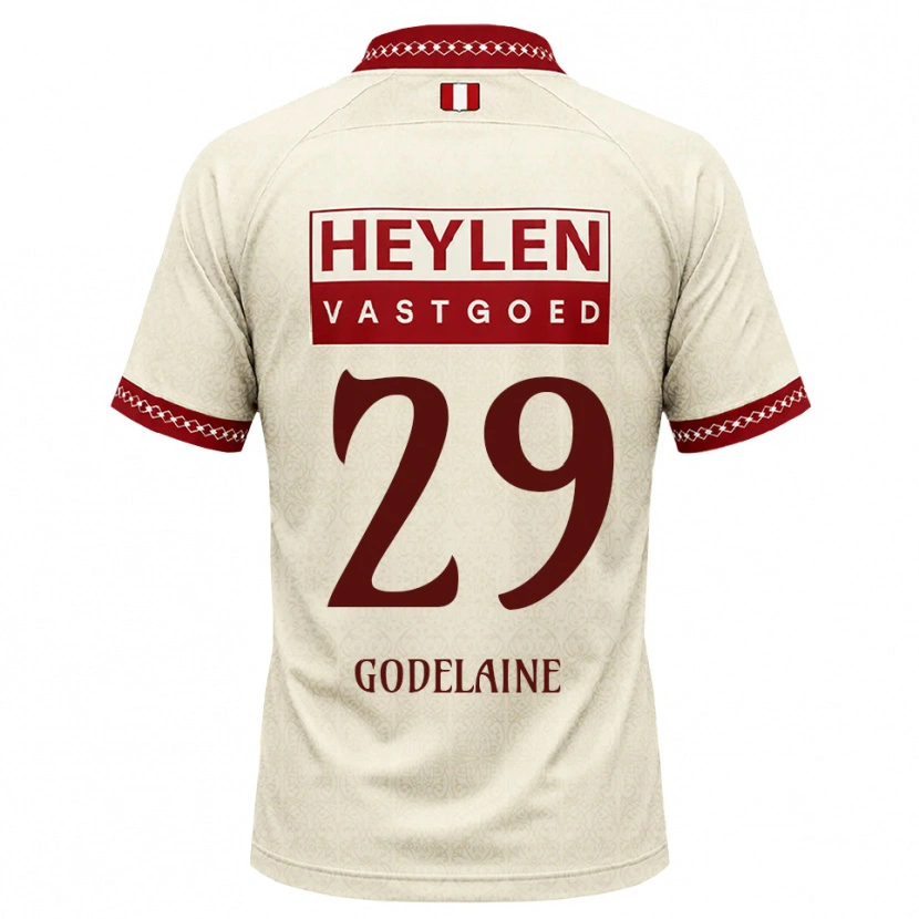 Danxen Män Jeff Godelaine #29 Beige Röd Bortatröja Matchtröjor 2026/27 Tröjor T-Tröja