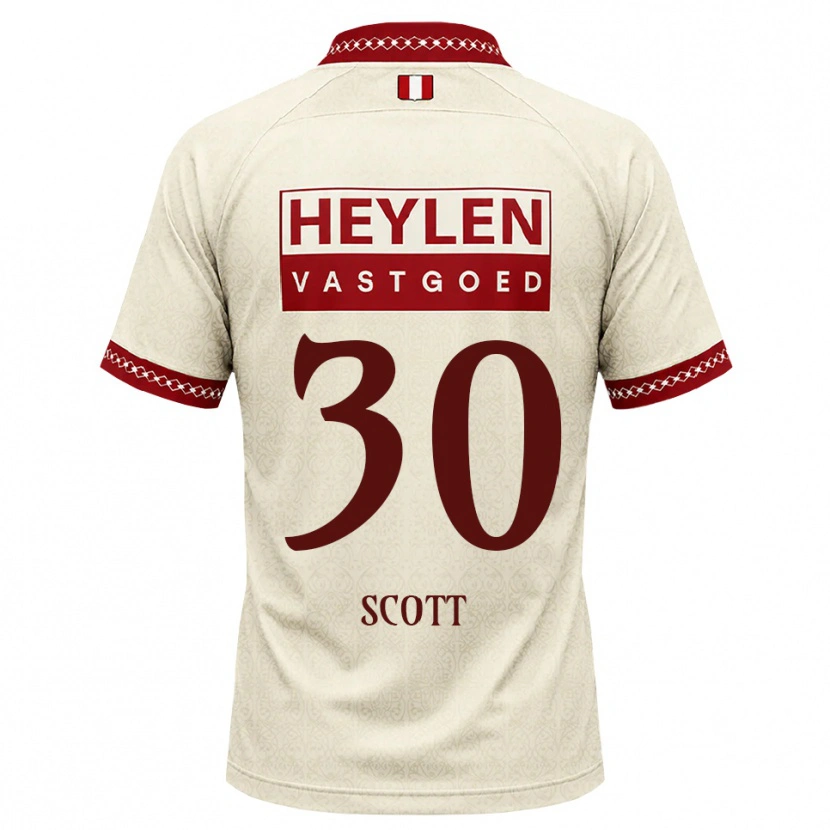 Danxen Män Christopher Scott #30 Beige Röd Bortatröja Matchtröjor 2026/27 Tröjor T-Tröja