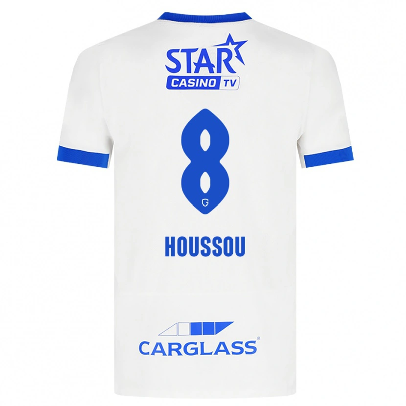 Danxen Män Josué Houssou #8 Vit Blå Bortatröja Matchtröjor 2026/27 Tröjor T-Tröja